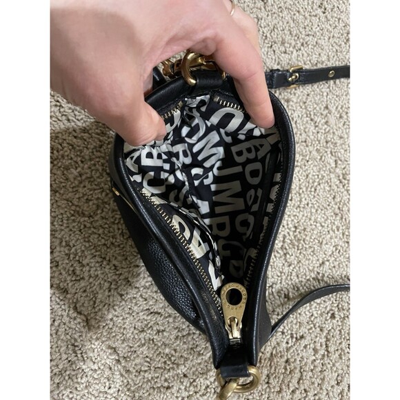 Marc by Marc Jacobs Classic Q Percy Black Pebble Leather Crossbody Mini Handbag - Picture 6 of 10